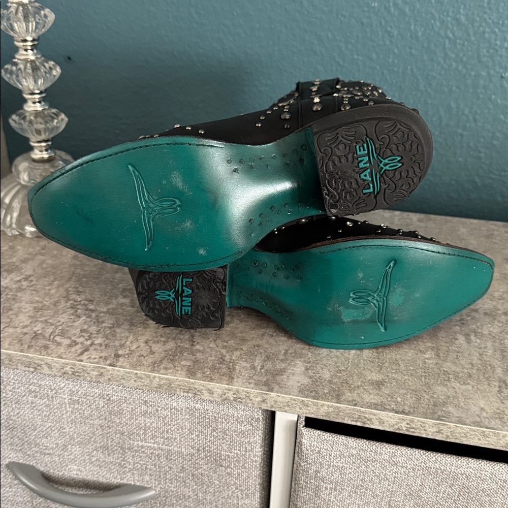 LANE Studded Leather Booties - Picture 7 of 9